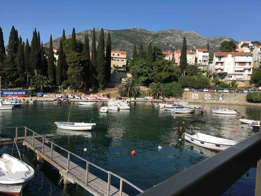 Lovely Split Level Apartment With Sea View, Pool, Free Parking And Wifi Cavtat Kültér fotó
